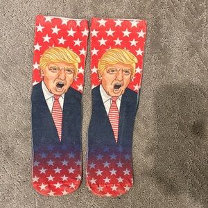President Donald Trump Red and Blue Star Pattern Socks